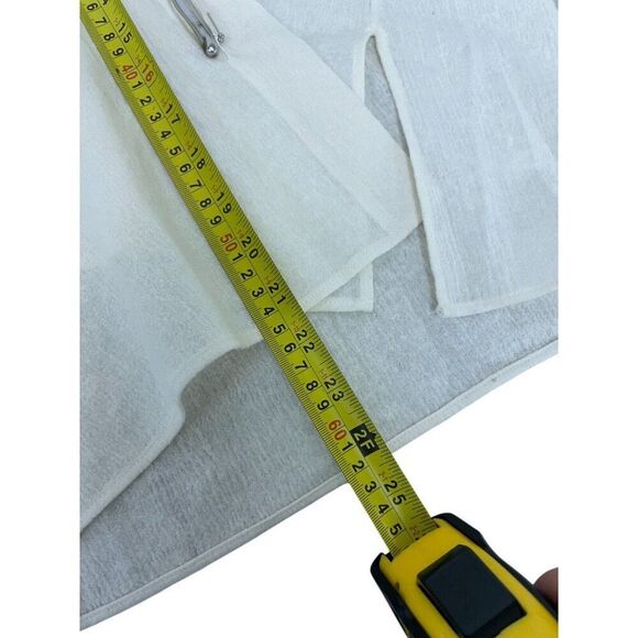 Massimo Dutti Women Shirt XS Cream Wool Cotton Surplice Neckline 5133/791 NWT - Picture 11 of 12